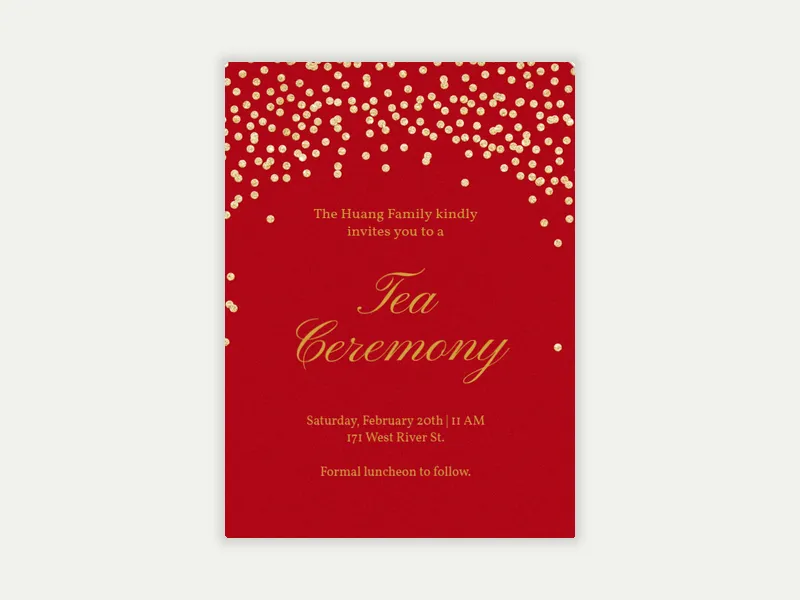 Holiday Sparkle - tea_ceremony - Invitation