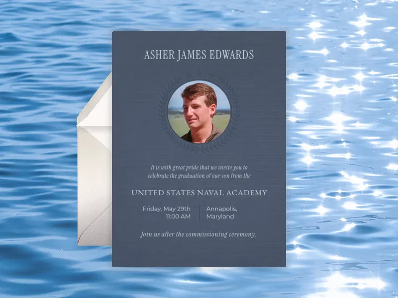 Honor Wreath (Photo) Invitation premium template design