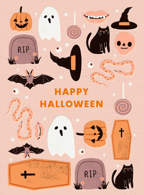 Bats, Cats & Hats, Oh My! - halloween_cards - Card