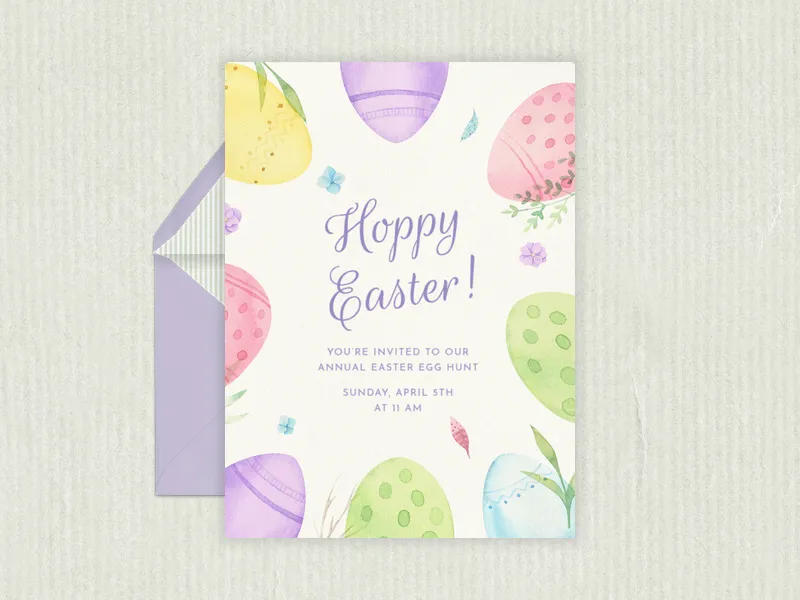 Hoppy Easter - easter - Invitation