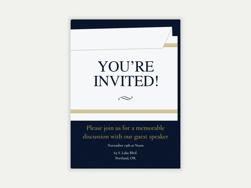 Gilded Envelope - charity_fundraisers - Invitation