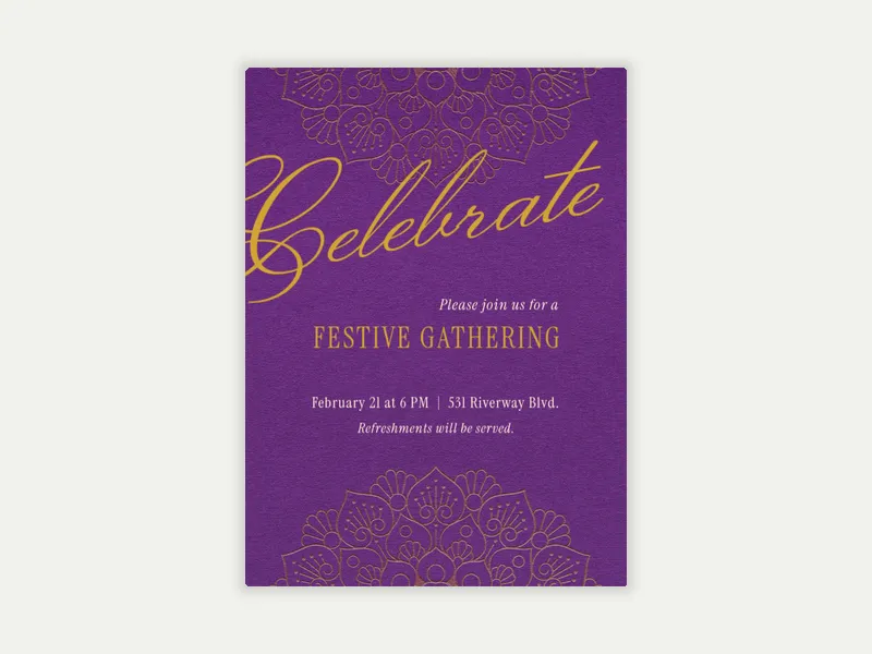 Gold Henna - charity_fundraisers - Invitation