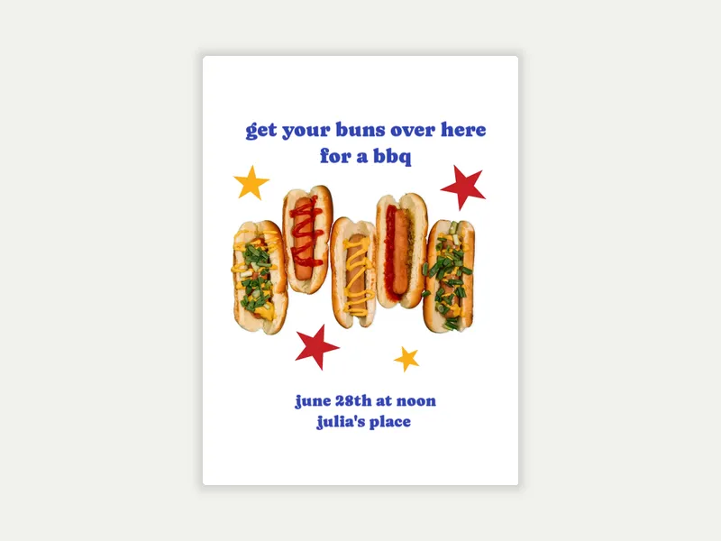 Hot Dog Hangout - tailgating - Invitation