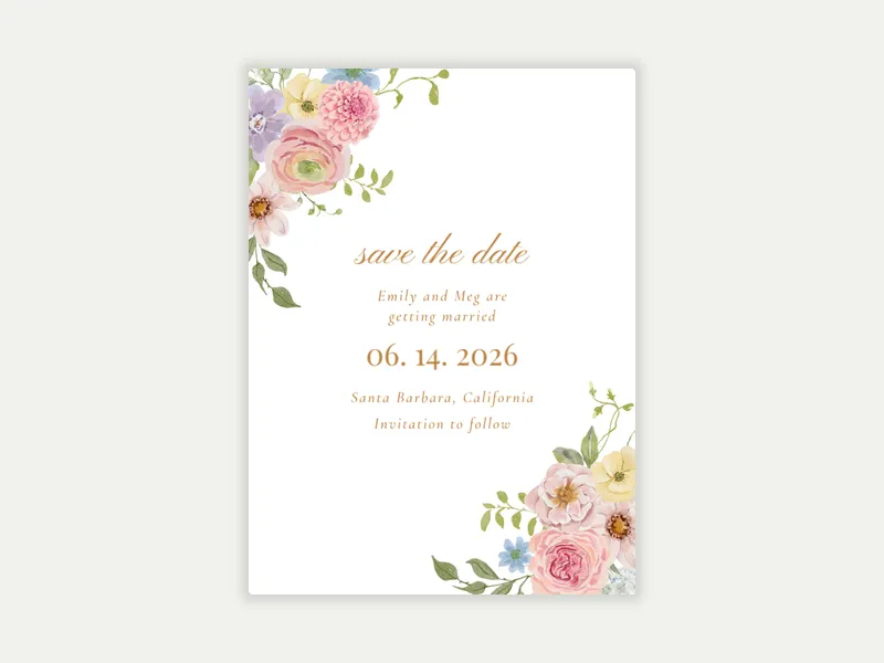 Joyful Blooms - Save the Date - save_the_date_shop - Invitation