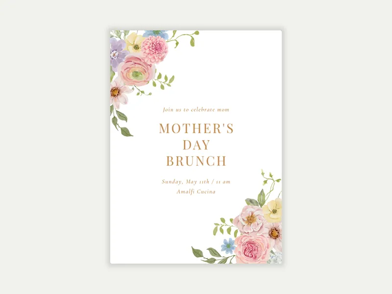 Joyful Blooms - mothers_day - Invitation