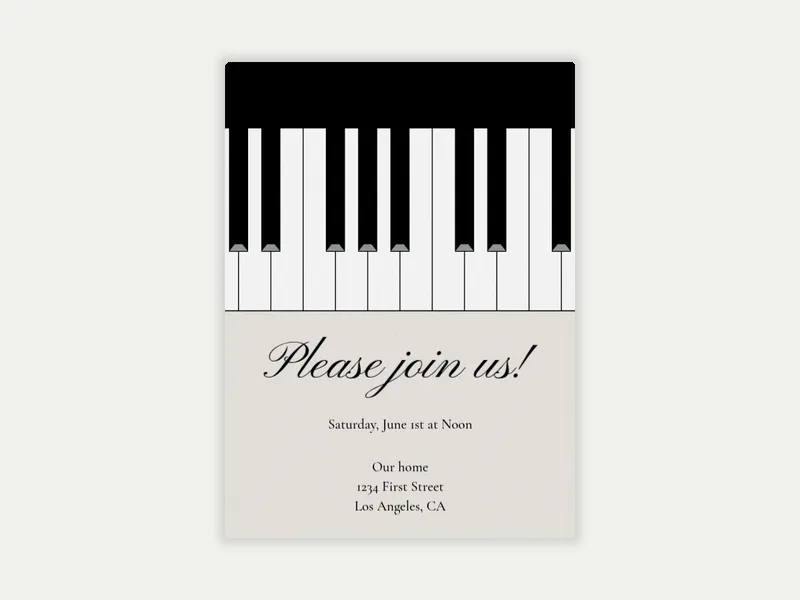 Keyboard - kids_activities - Invitation