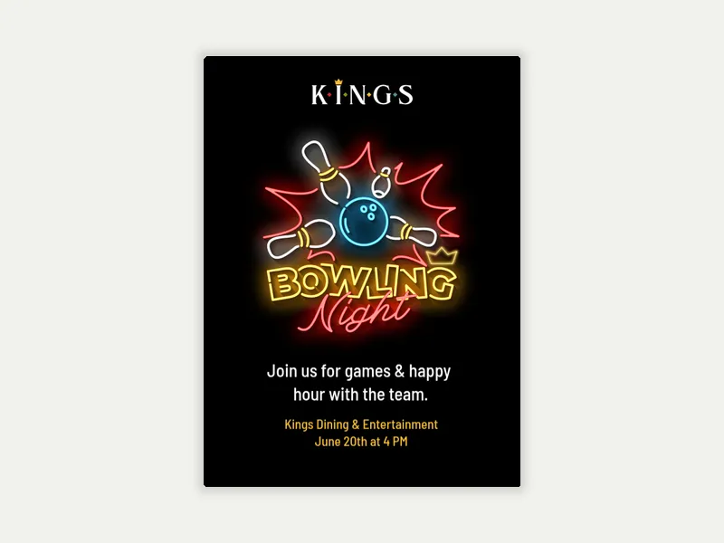 Kings Dining & Entertainment: Happiest Hour - kings_entertainment - Invitation