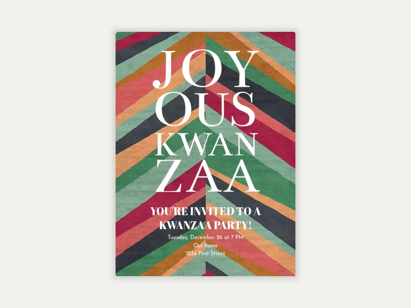 Colorful Pattern - kwanzaa - Invitation
