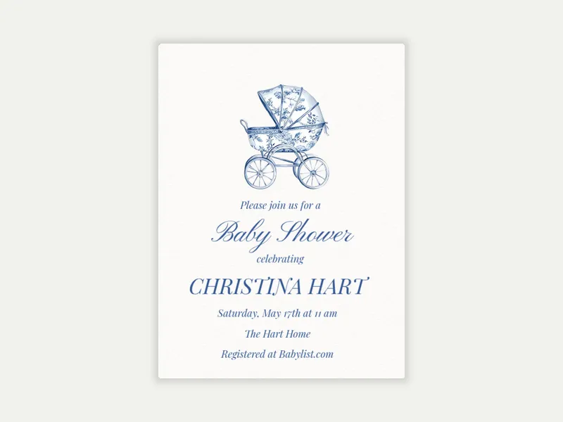 Lace Carriages - baby_shower - Invitation