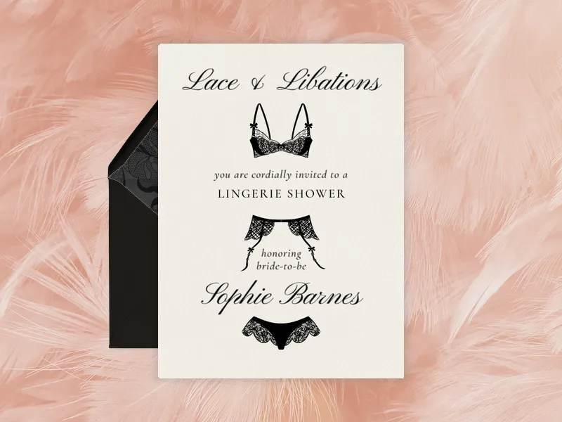 Lace Libations - bachelorette - Invitation