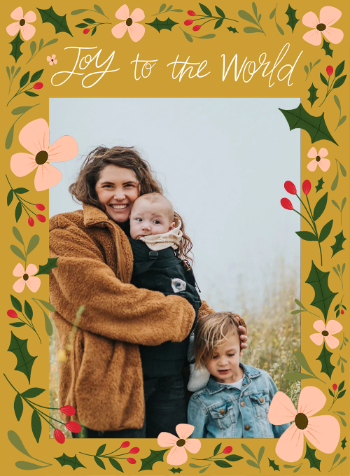 Joy to the World Holly (Photo) - christmas_cards - Card