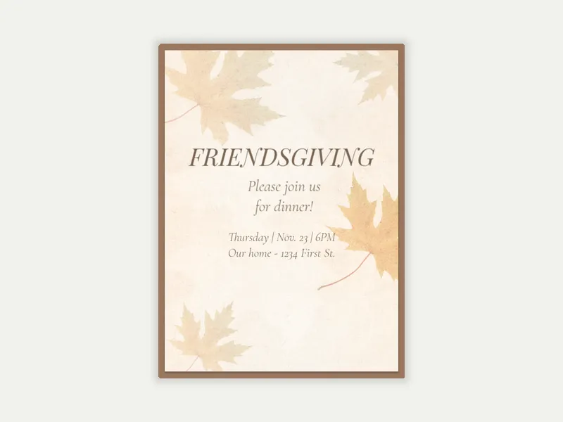 Leafy Friendsgiving - featured - Invitation