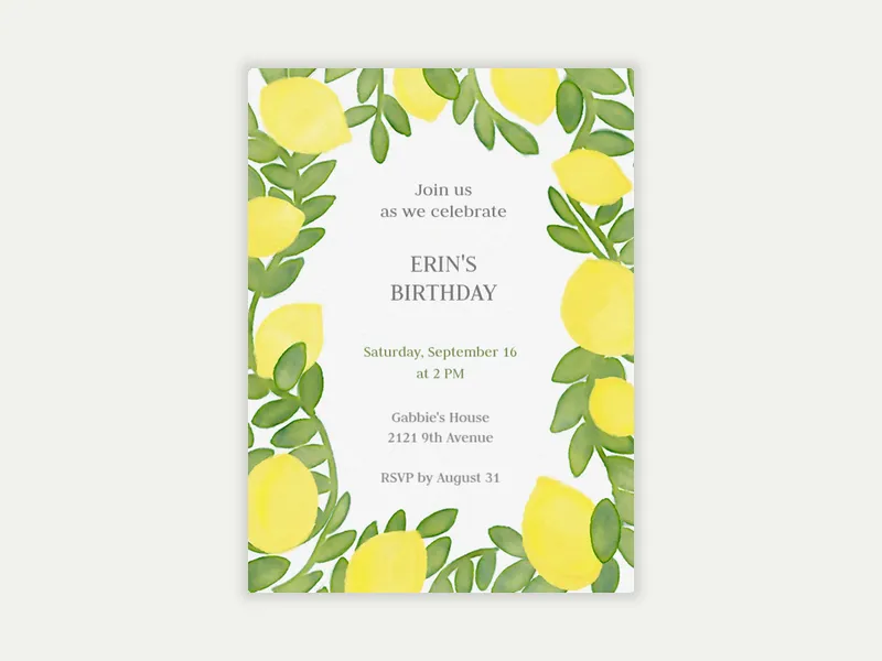 Lemon Laurel - virtual_events - Invitation