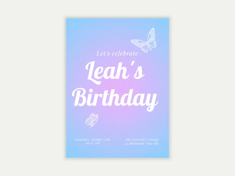 Lavender Lover - tween_birthday - Invitation