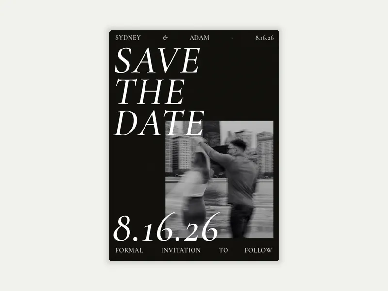 Let's Get Hitched - Save the Date  (Photo) - save_the_date - Invitation