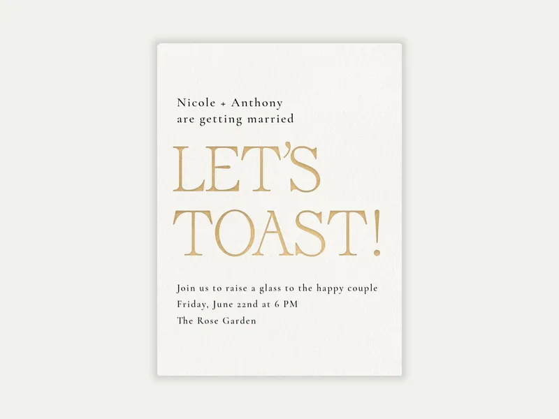 Let’s Toast! - couples_shower - Invitation