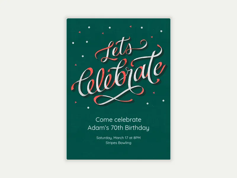 Let's Celebrate - 70th_birthday - Invitation