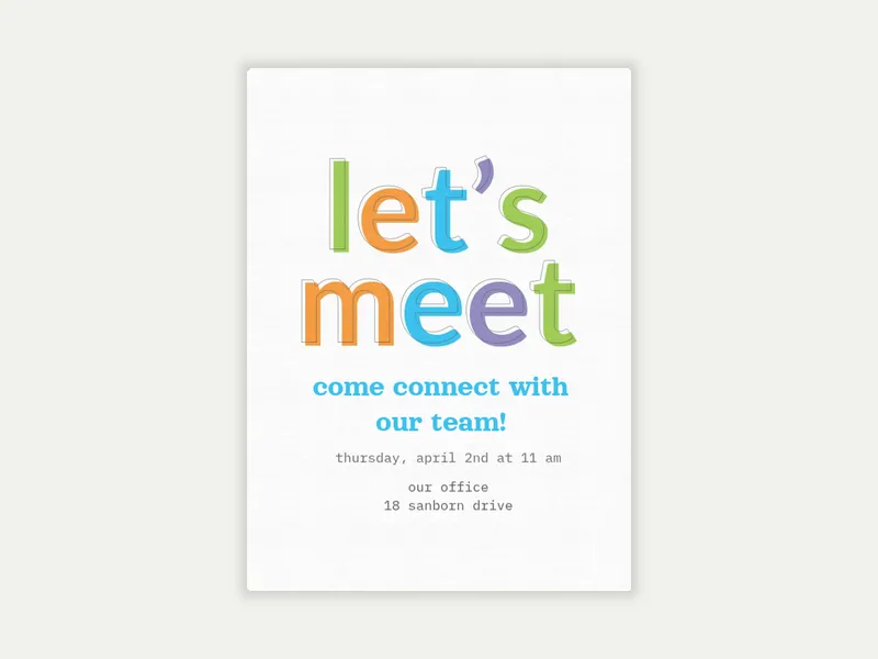 Let's Meet - meetings - Invitation