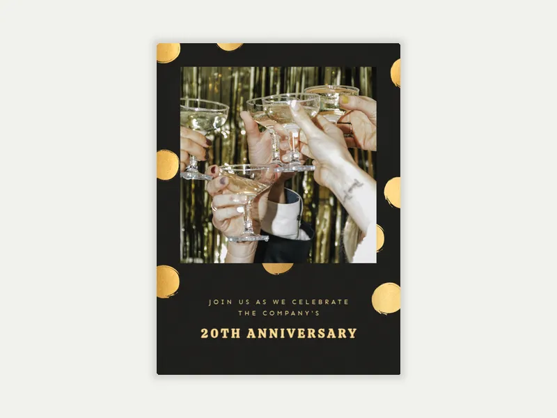 Let the Confetti Fly (Photo) - business_anniversary - Invitation