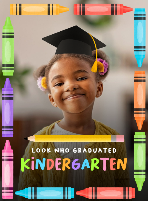 Lil’ Kindergarten Announcement (Photo) - announcement_cards - Card