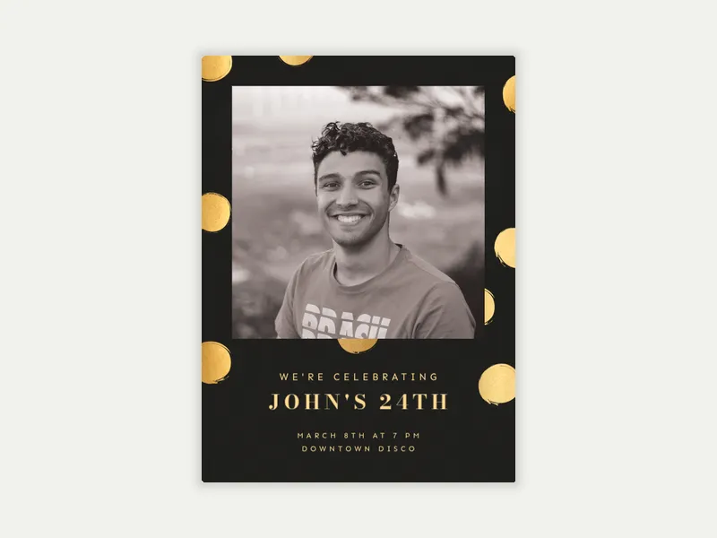 Let the Confetti Fly (Photo) - birthday_dyo_uyo - Invitation