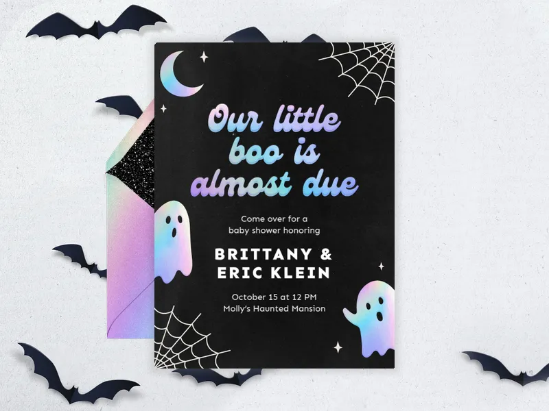 Holographic Ghosts - baby_shower - Invitation