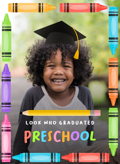 Lil’ Preschool Announcement (Photo) - announcement_cards - Card