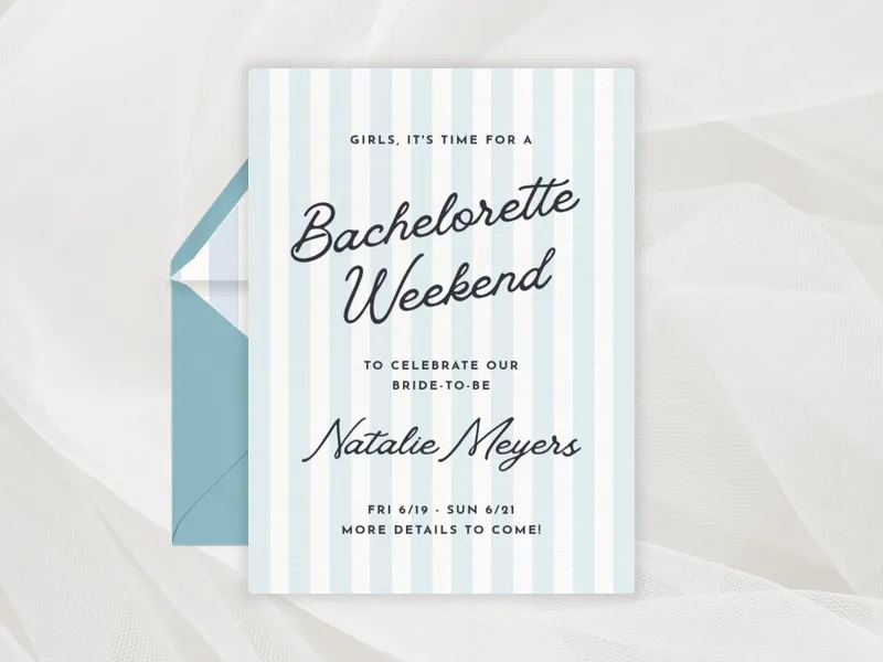 Line Time - bachelorette - Invitation