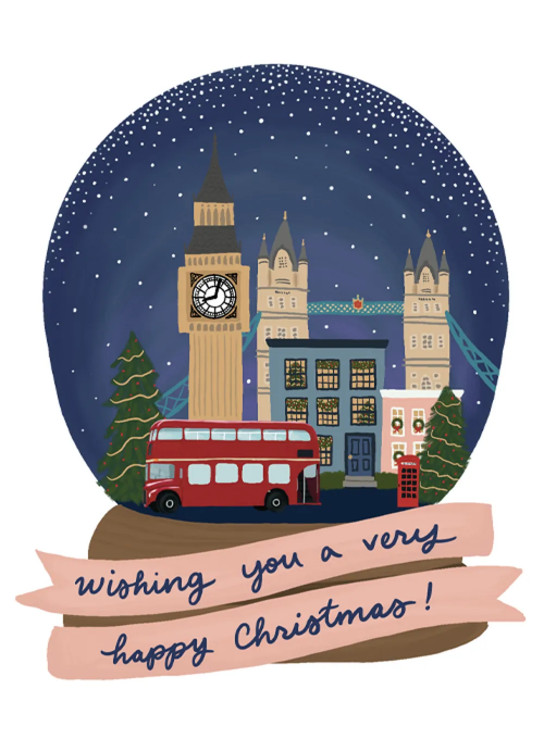 London Snow Globe - christmas_cards - Card
