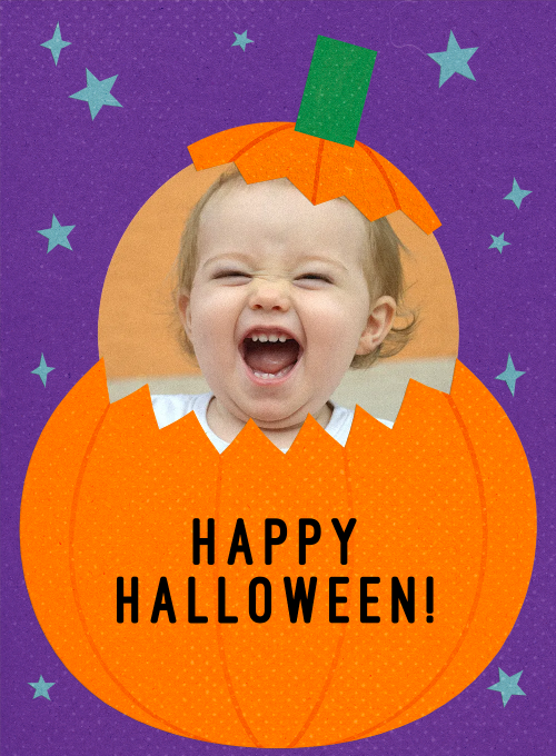 Little Pumpkin, Big Fun (Photo) - halloween_cards - Card