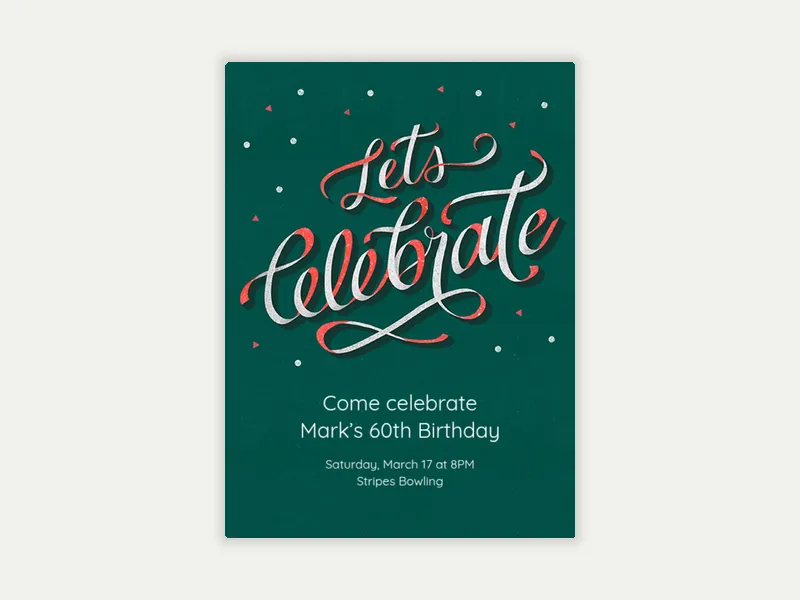 Let's Celebrate - 60th_birthday - Invitation