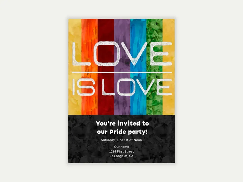 Love is Love - pride - Invitation