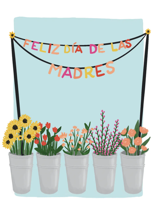 Madres Flower Banner - mothers_day_cards - Card
