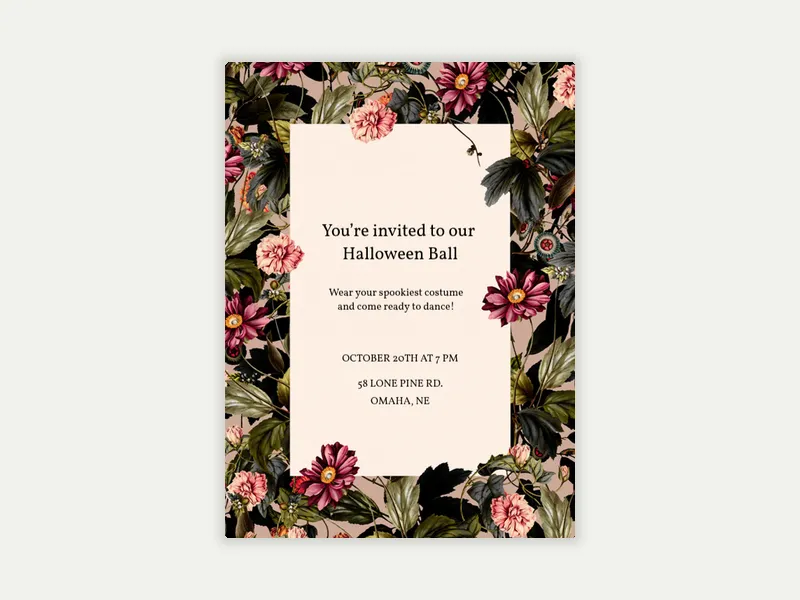 Lush Floral - mid_autumn_festival - Invitation