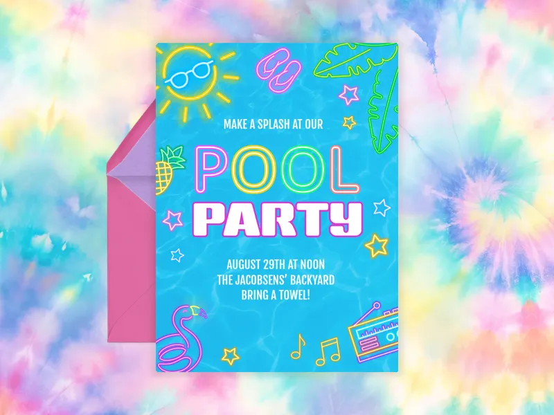 Let’s Glow Swimming - outdoor_fun - Invitation