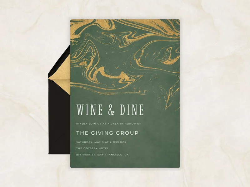 Marble Swirl - welcome_party - Invitation