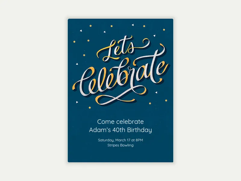 Let's Celebrate - birthday_milestones - Invitation