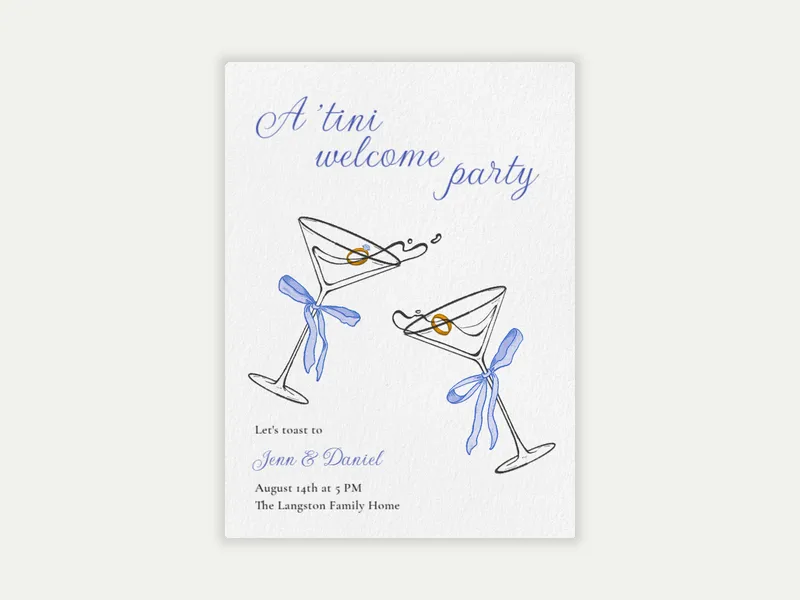 Martini Matrimony - welcome_party - Invitation