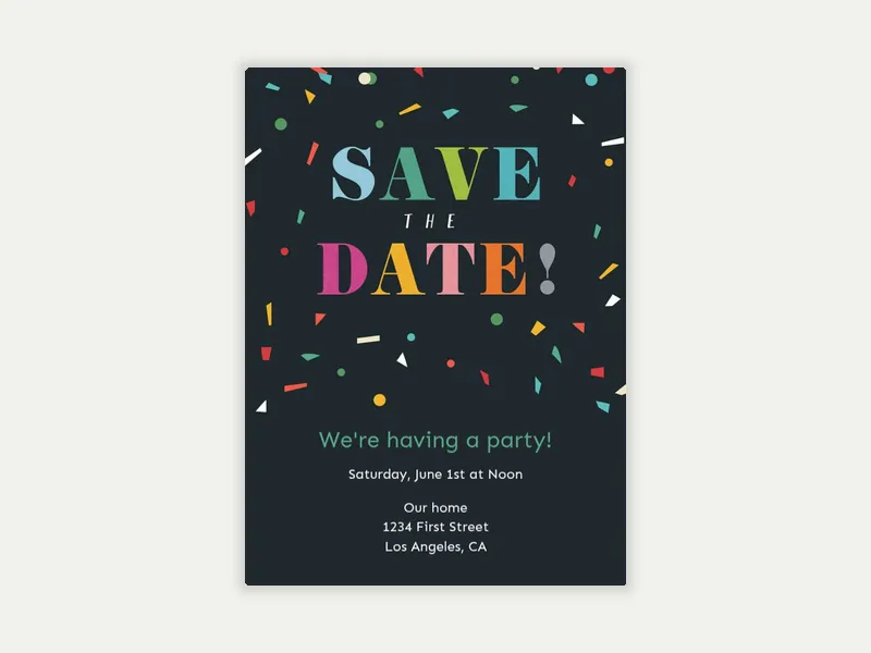 Merriest Confetti - Save the Date - holiday_save_the_date - Invitation