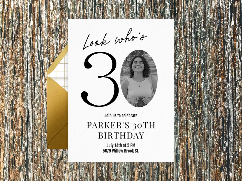 Major Decade (Photo) - 30th_birthday - Invitation