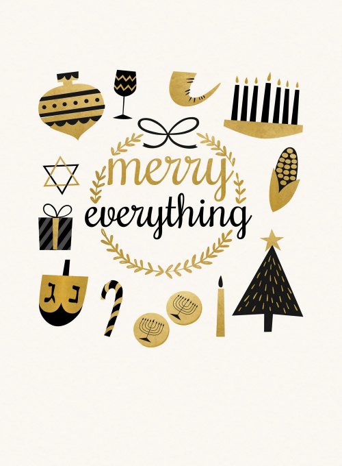 Merry Everything - hanukkah_cards - Card