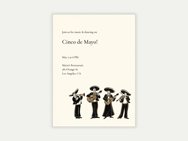 Mariachi Band - cinco_de_mayo - Invitation