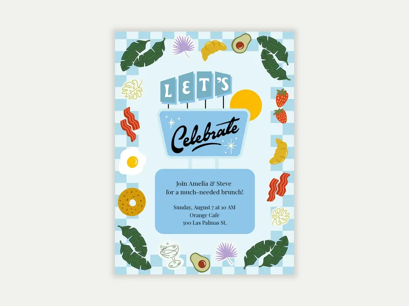 Mid Century Modern Sign - post_wedding_brunch - Invitation