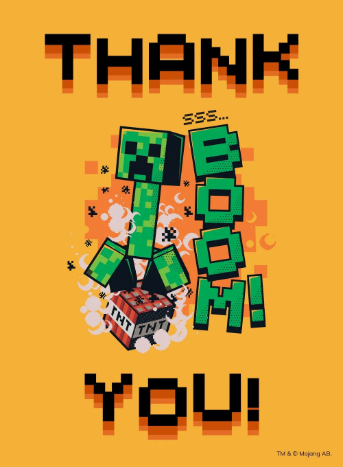Minecraft: Jolly Mobs Creeper - thankyou_cards - Card