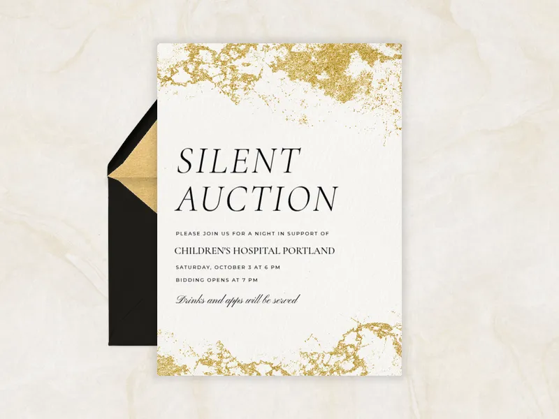 Marble Swirl - charity_fundraisers - Invitation