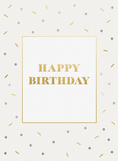 Minimalist Confetti - birthday_adults_cards - Card