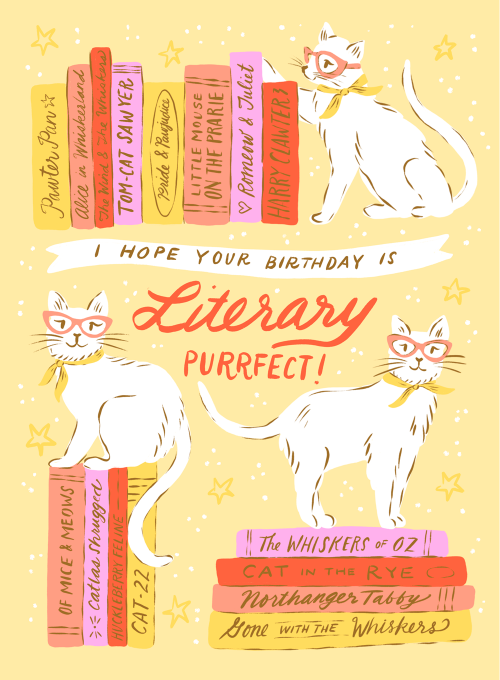 Literary Kitten - birthday_cards - Card