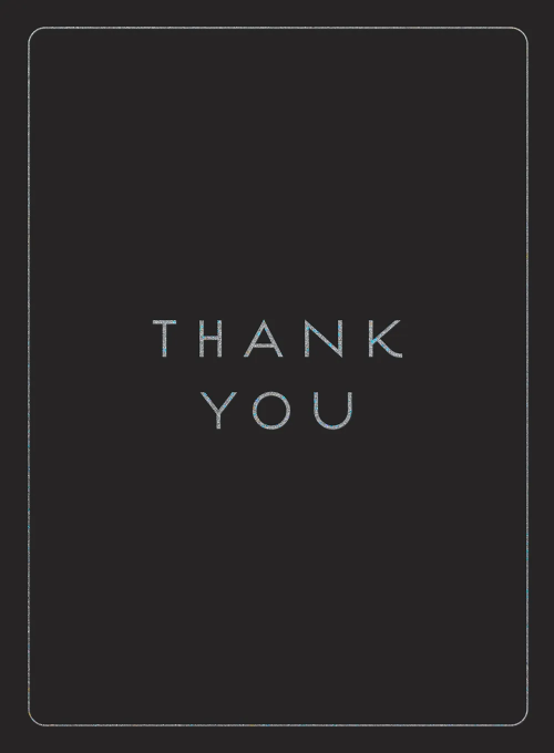 Black Minimalist Iridescent - thankyou_cards - Card