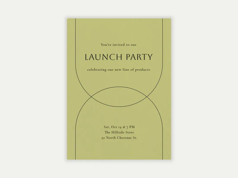 Minimalist Lines - launch_parties_grand_openings - Invitation