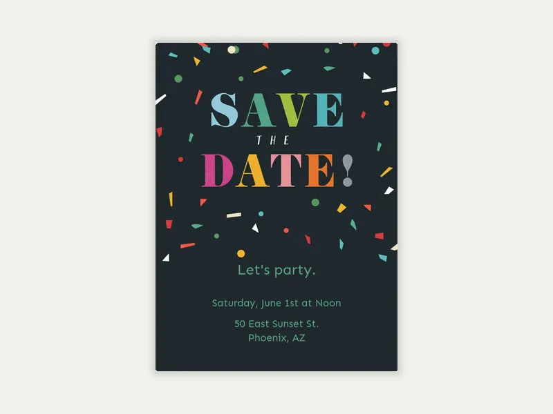 Merriest Confetti - Save the Date - birthday_save_the_date - Invitation